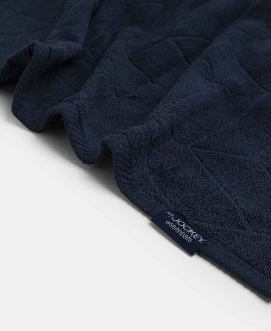 Jockey T102 Men's Cotton Terry Ultrasoft and Durable Patterned Bath Towel | Navy
