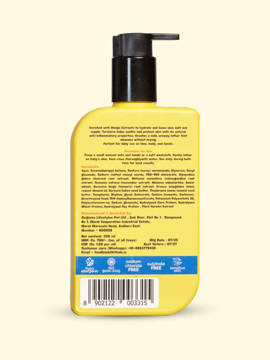 Soft Baby Wash Mango and Turmeric