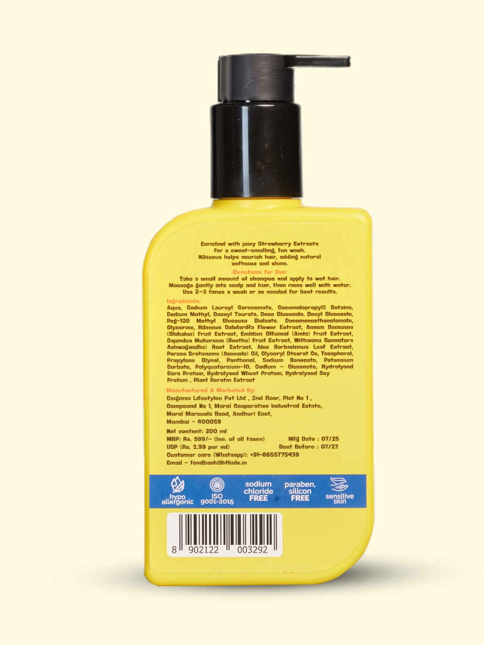 Gentle Cleansing Shampoo Strawberry and Hibiscus For Girls 3 to 7 years