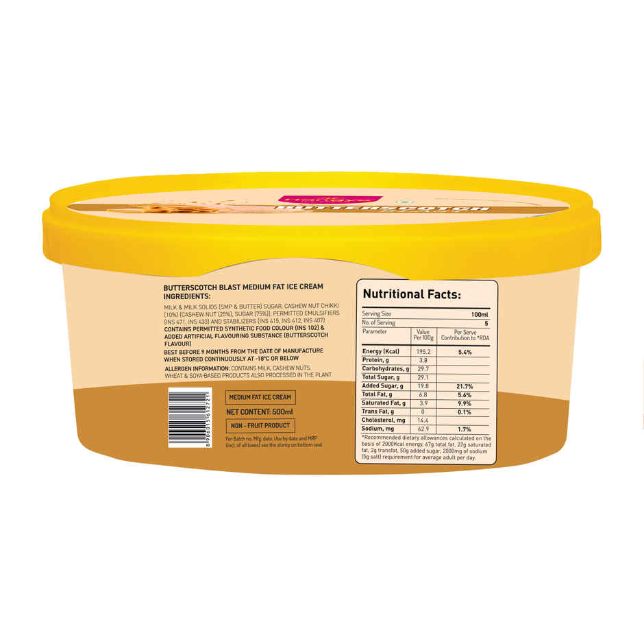 Hangyo Butterscotch Blast Ice Cream Tub