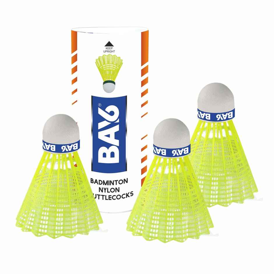 BAY6 B-202 Aluminium Badminton Kit | 2 Rackets with Full Cover | 1 Box Nylon Shuttlecock Pack of 3