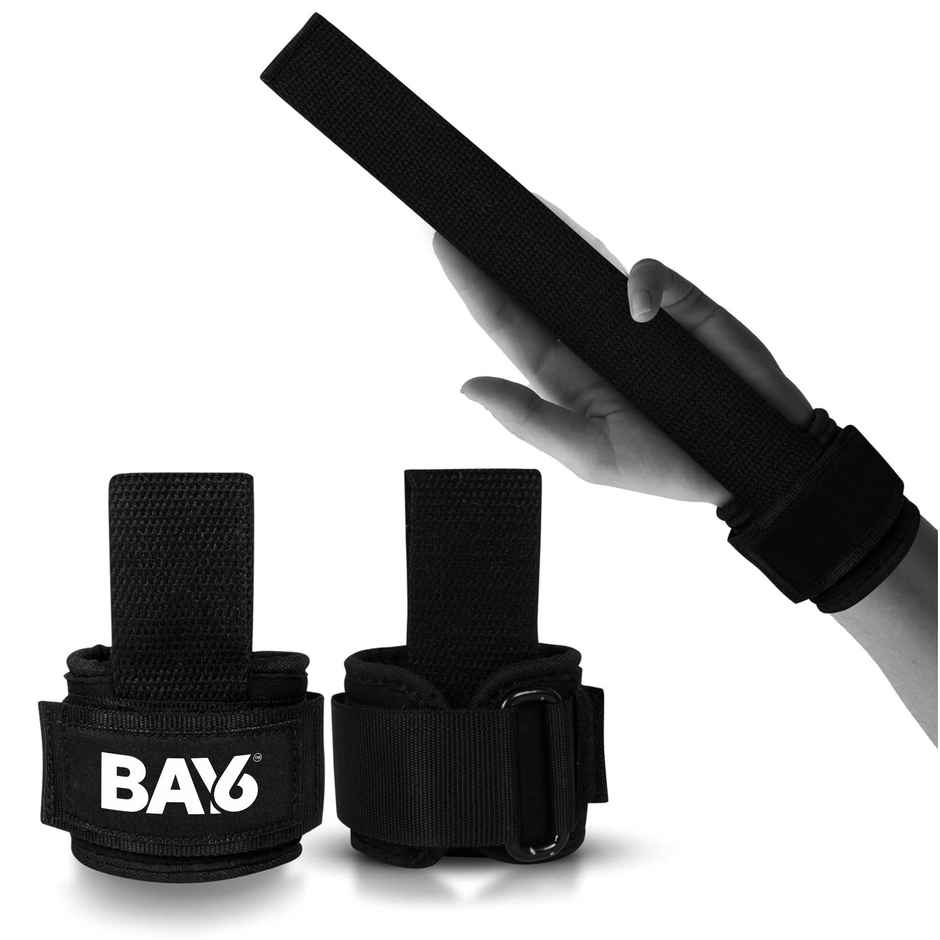 BAY6 ULTIMATE Power Weight Lifting Bar Straps with Wrist Support | Gym Workout | Bodybuilding