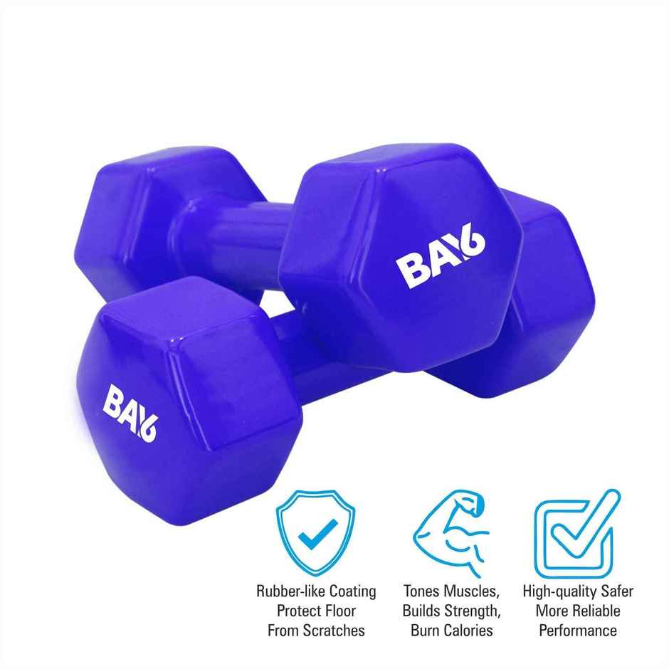 BAY6 Vinyl Dumbbell Set (1 kg X 2) | Blue