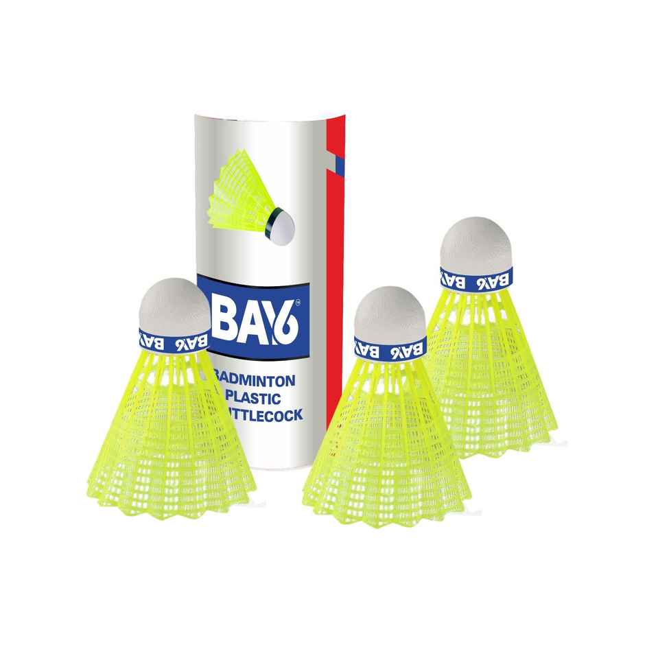 BAY6 Plastic Shuttlecock Pack of 3