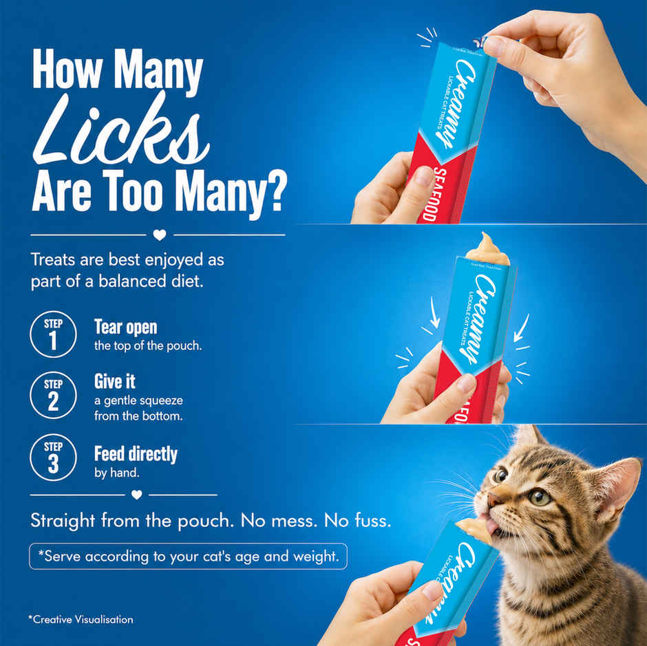 Drools Creamy Lickable Cat Treat - Seafood Medley