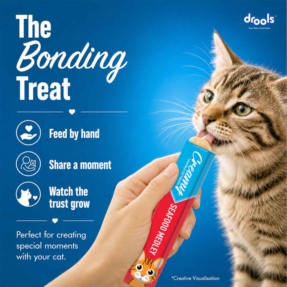 Drools Creamy Lickable Cat Treat - Seafood Medley