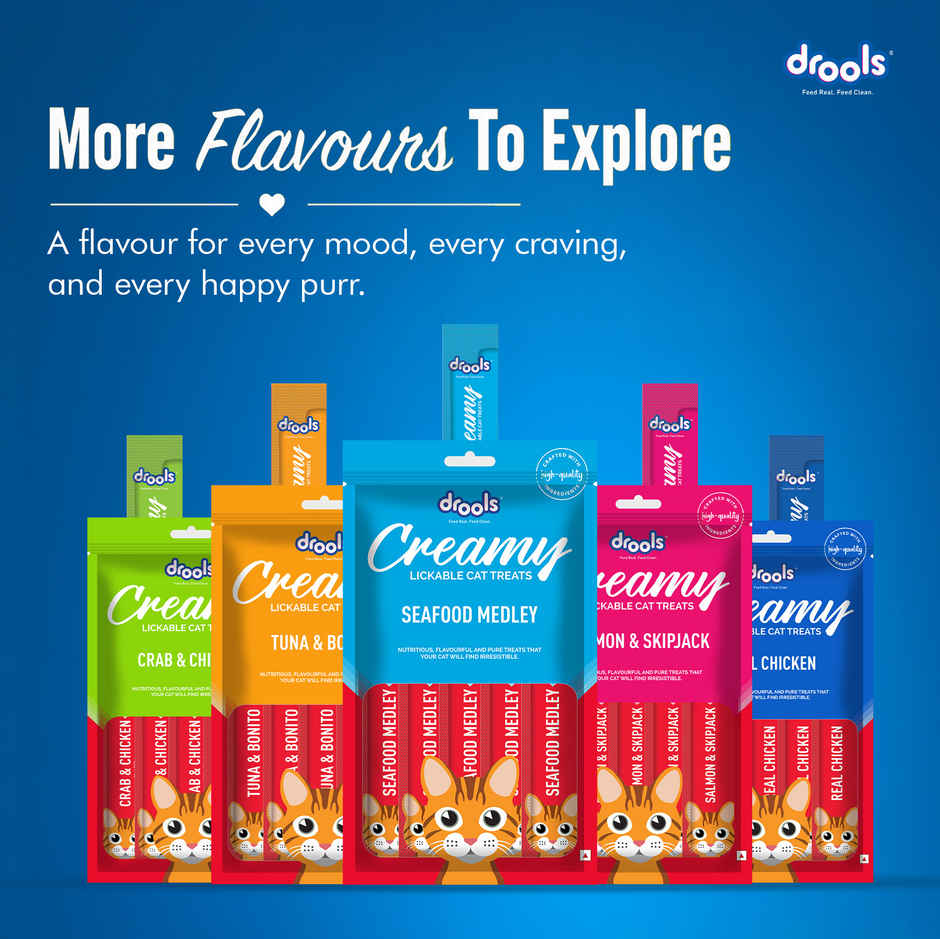 Drools Creamy Lickable Cat Treat - Seafood Medley