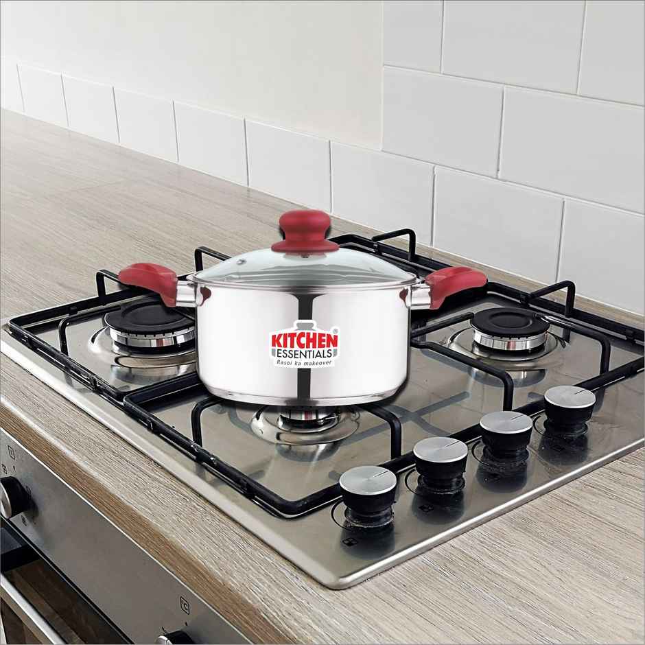 Kitchen Essentials Perpetua-Impact Forged Bottom Casserole 20 With Glass lid, Soft Touch handle