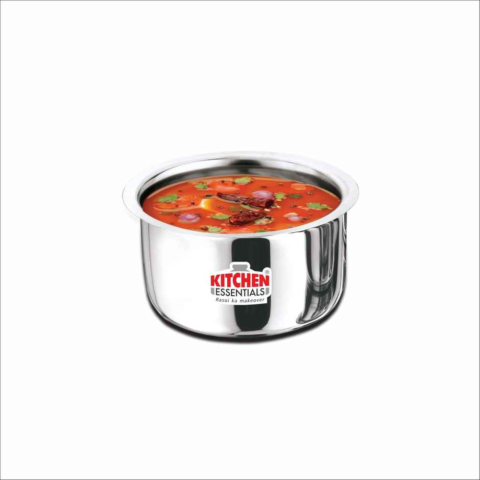 Kitchen Essentials Flat Bottom Premium Quality Tope 14 Diameter 21.5 Cm Capacity, 2800 ml