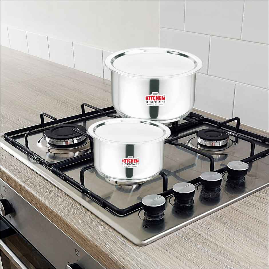 Kitchen Essentials Perpetua Impact Forged Bottom 2 Pcs Tope� set with Steel Lid | 1L and 2 L