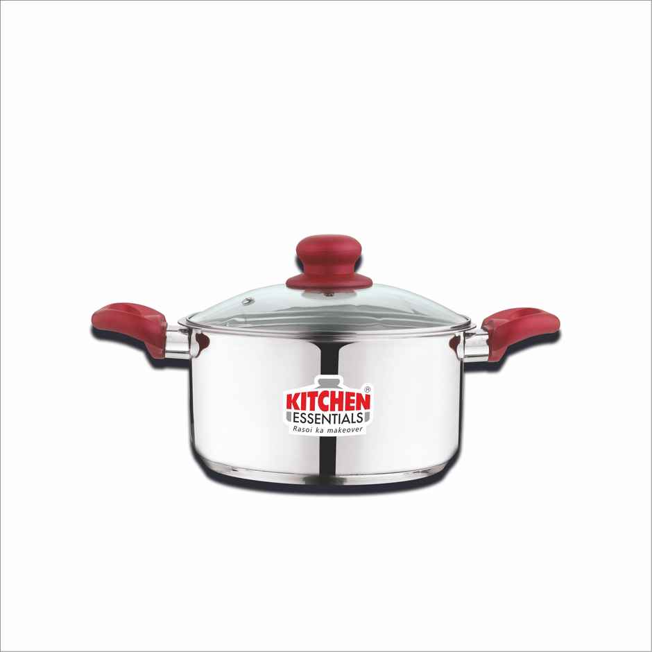 Kitchen Essentials Perpetua-Impact Forged Bottom Casserole 20 With Glass lid, Soft Touch handle
