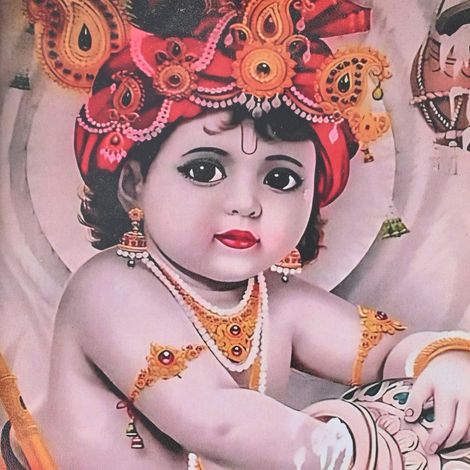 Lord Krishna Photo Frame Decorative Wall Frame for Home & Temple Decor (Ecraftindia)