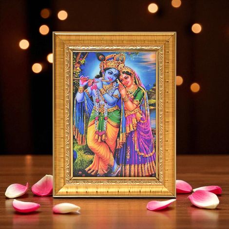 Radha Krishna Photo Frame - Decorative Wall Frame (Ecraftindia)