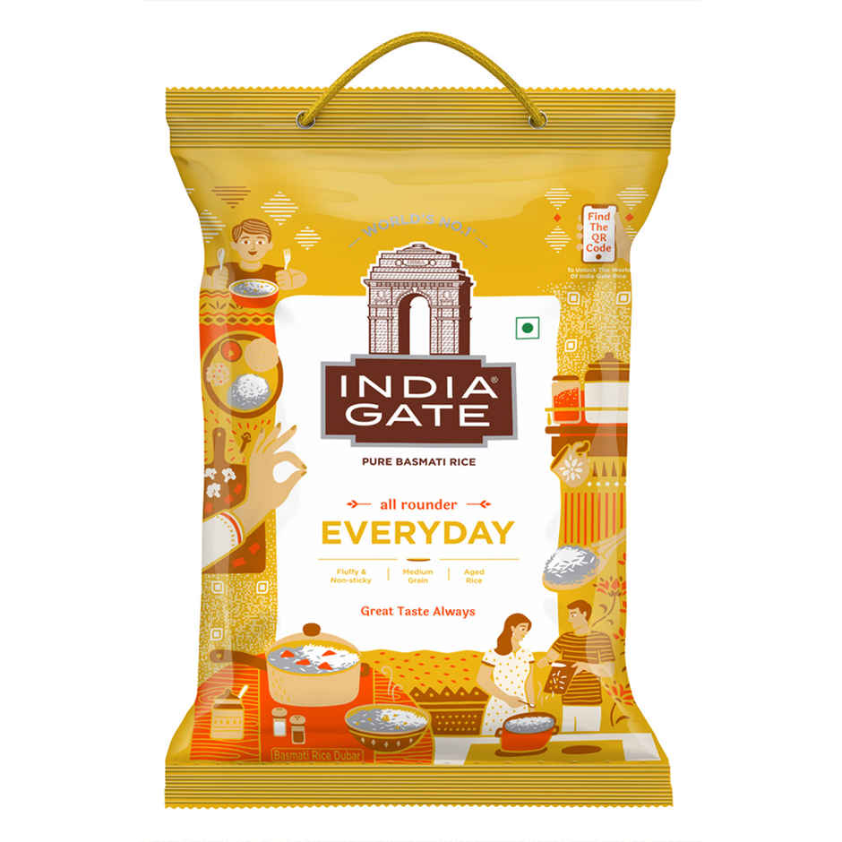 India Gate All Rounder Everyday Basmati Rice | Aged Rice | Fluffy and Non-Sticky
