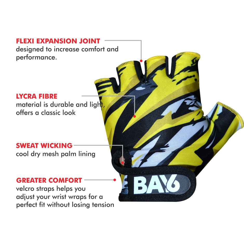 BAY6 Max Grip Gym Gloves for Workouts | Pull Ups & Weightlifting | Small Size