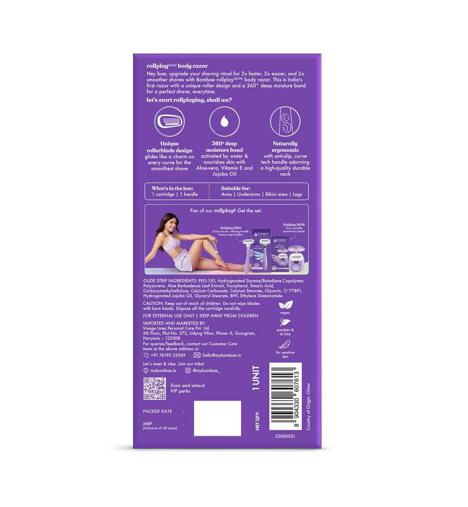 Bombae RollPlay Glow Body Razor