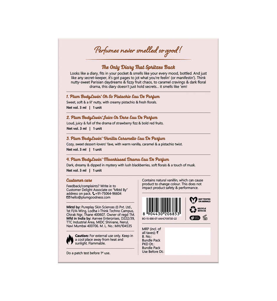 Plum BodyLovin' Pocket Diary Perfume Discovery Set