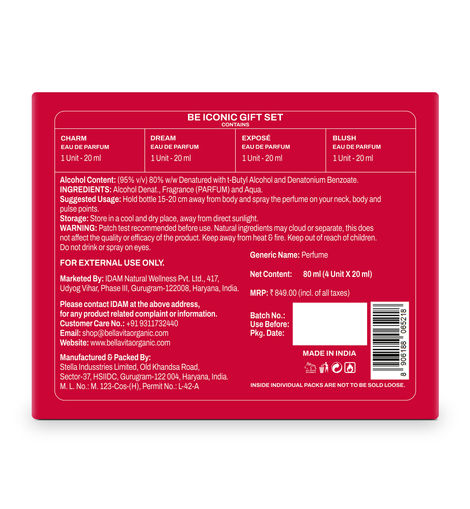 Bella Vita Organic Be Iconic Edp Perfume Gift Set For Women