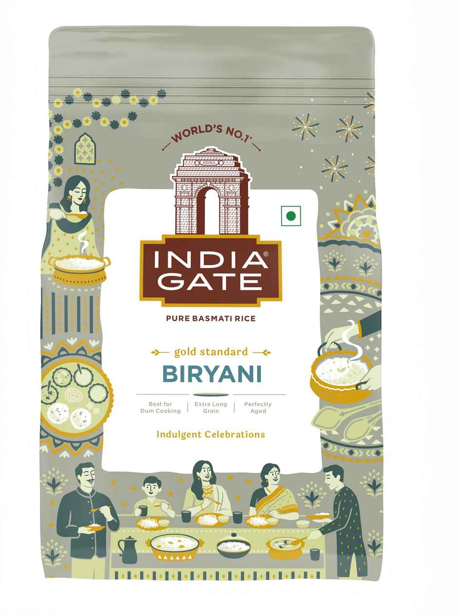 India Gate Gold Standard Biryani Pure Basmati Rice|Perfectly Aged Rice Exceptional Grain separation