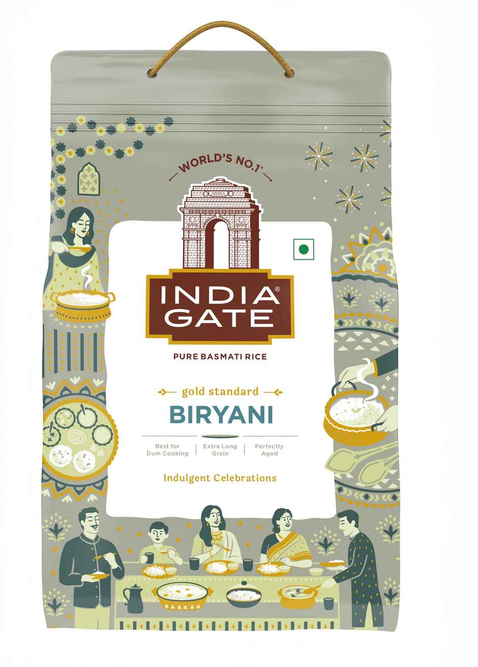 India Gate Gold Standard Biryani Pure Basmati Rice|Perfectly Aged Rice Exceptional Grain separation
