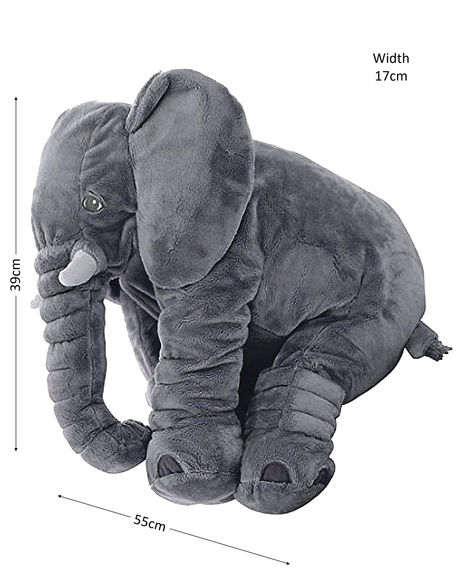 DearJoy Elephant Shaped Baby Pillow - Grey