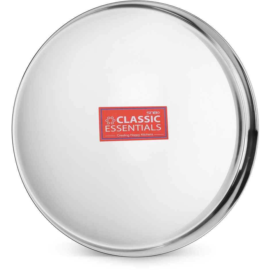 Classic Essentials Stainless Steel Khomcha Dinner Plate Thali 11 Inch Dinner Plate