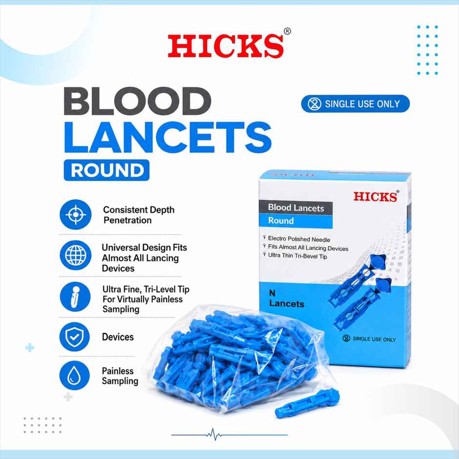 Hicks Round Blood Sterile (Only) Lancet