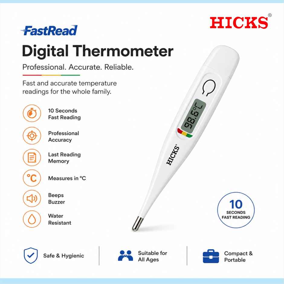 Hicks DMT-401R Fast Read Digital Thermometer (White)