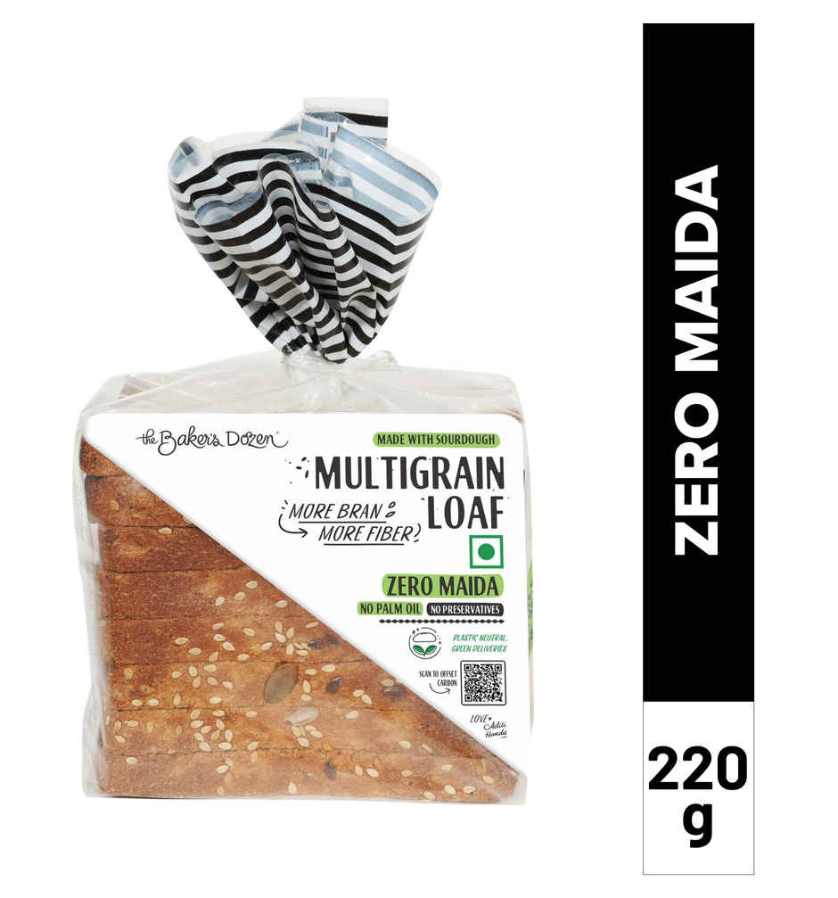 The Baker's Dozen 100% Wholewheat Zero Maida Multigrain Bread