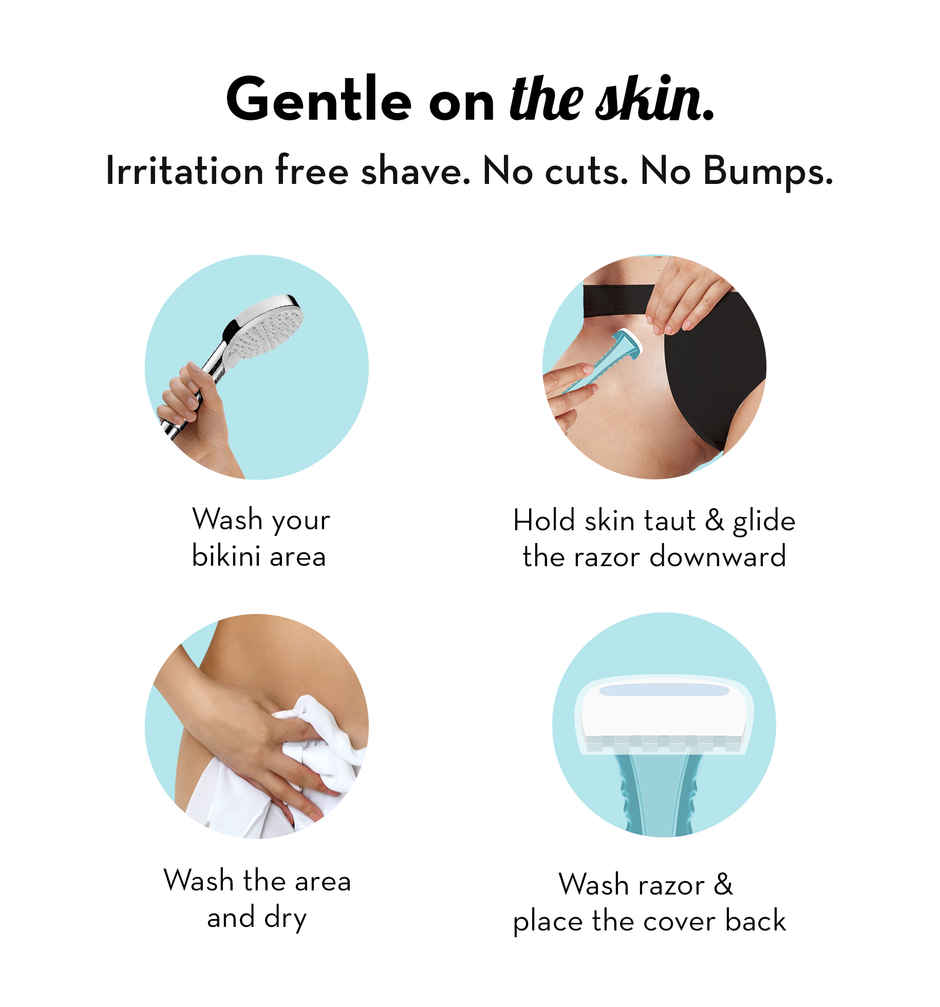 Plush Bikini Hair Removal Razor Kit For Women