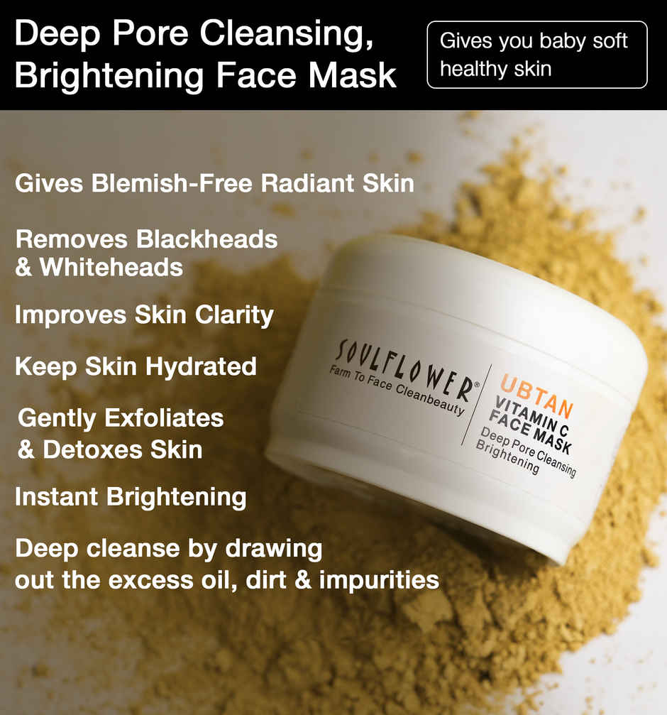 Soulflower Ubtan Vitamin C Face Mask