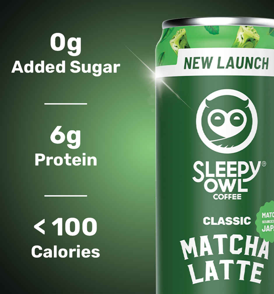 Sleepy Owl Classic Matcha Latte Can | Ready to Drink Authentic Japanese Matcha Tea