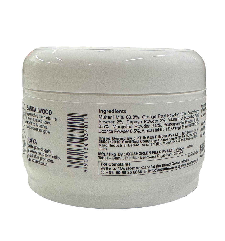 Soulflower Ubtan Vitamin C Face Mask