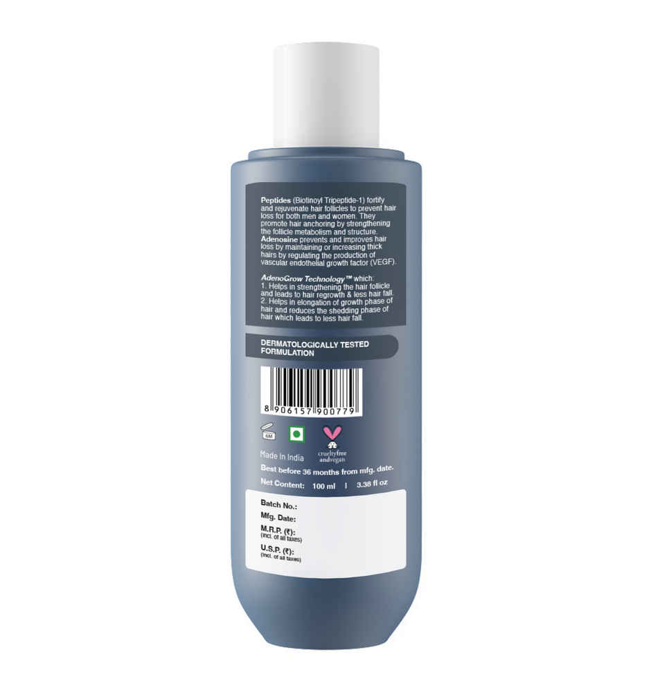 Bare Anatomy Anti Hair Fall Shampoo | 5x Hair Fall Control and Growth with Biotin, Adenosine