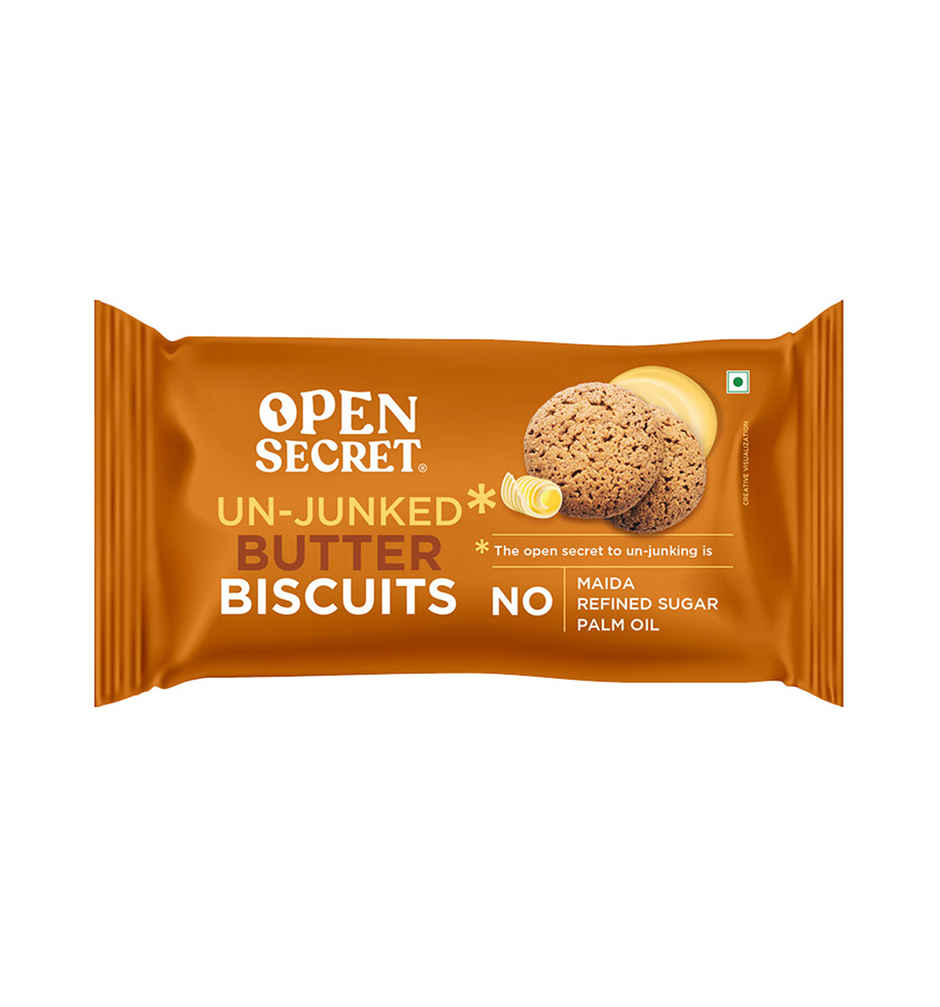 Open Secret Zero Maida Butter Biscuits | Healthy Snacks with No Refined Sugar & No Palm Oil