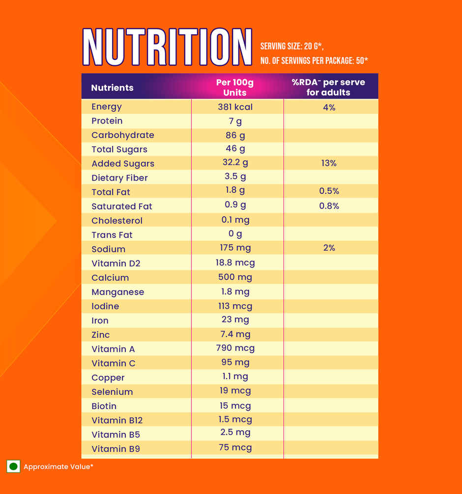 Bournvita Chocolate Nutrition Drink Pouch with Bagpack