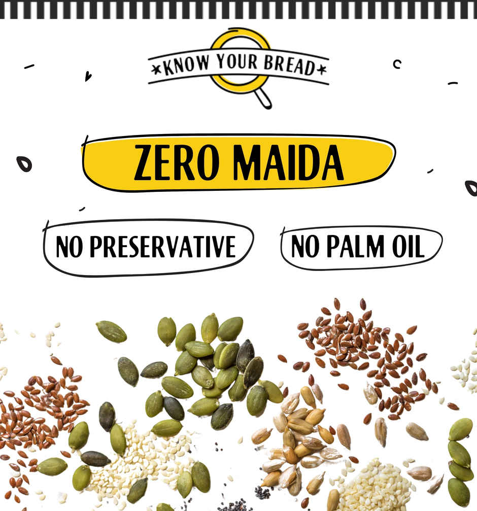 The Baker's Dozen Pure Whole Wheat Zero Maida Multigrain Bread