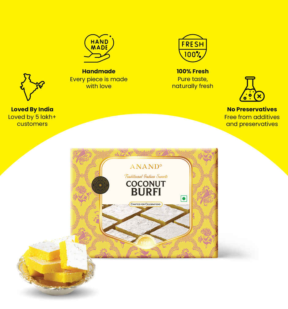 Ghee Coconut Burfi by Anand