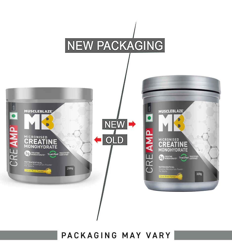 Muscleblaze Creatine Monohydrate Creamp With Creabsorb (Citrus Blast, 62 Servings) (320g) & Quaker Oats (1kg) Combo