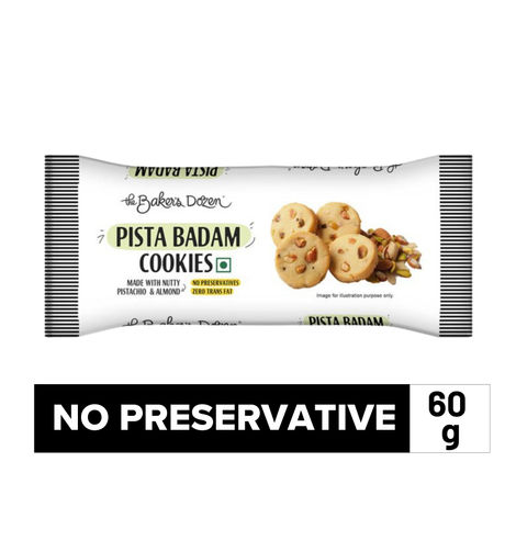 The Baker's Dozen Badam Pista and Dry Fruit Biscuits Cookies | Palm Oil-free and Trans Fat-free