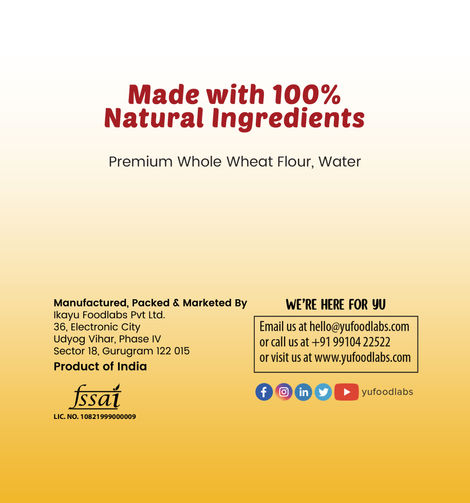 Yu 100% Whole Wheat Hakka Noodles