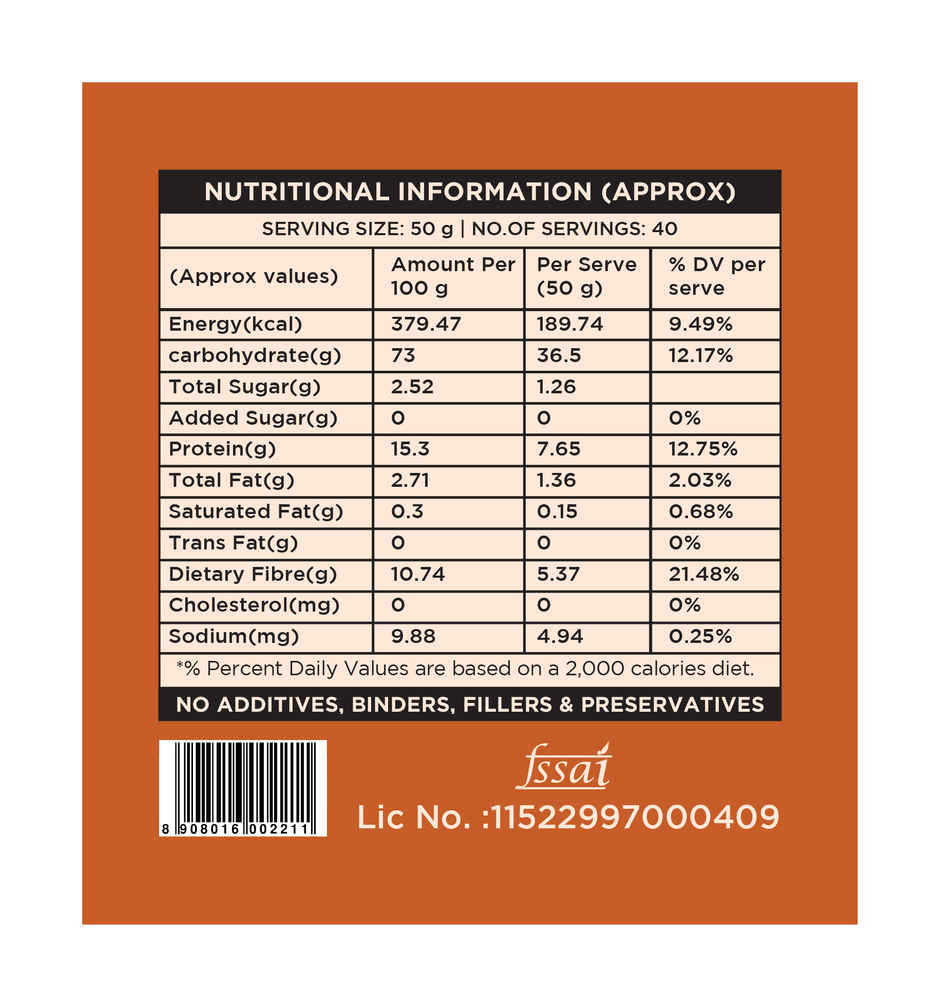 Two Brothers Khapli | Emmer Long Wheat Atta, Stoneground 5 Kg