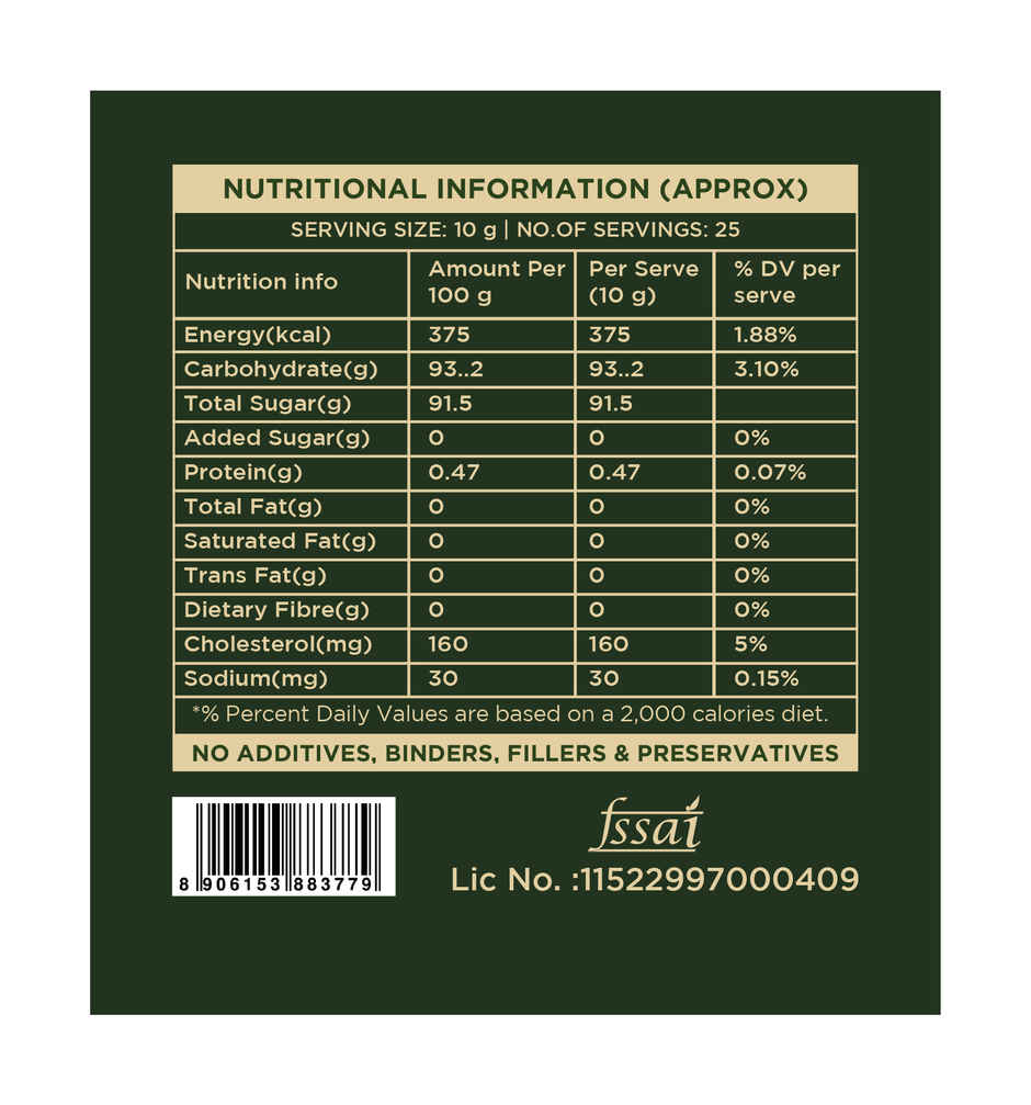 Two Brothers Jaggery Powder Crushed Granular Sugarcane