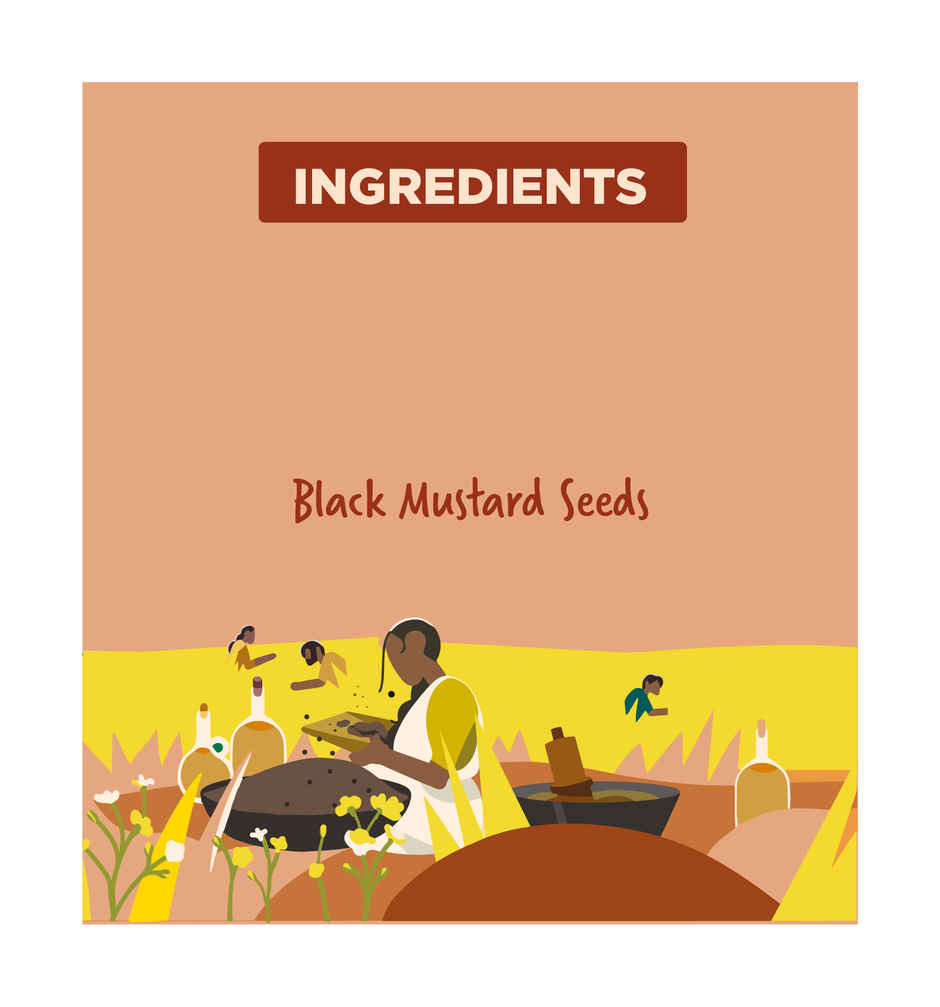 Two Brothers Black Mustard (Sarson) Wood Pressed Oil Single-filtered | Plastic Bottle