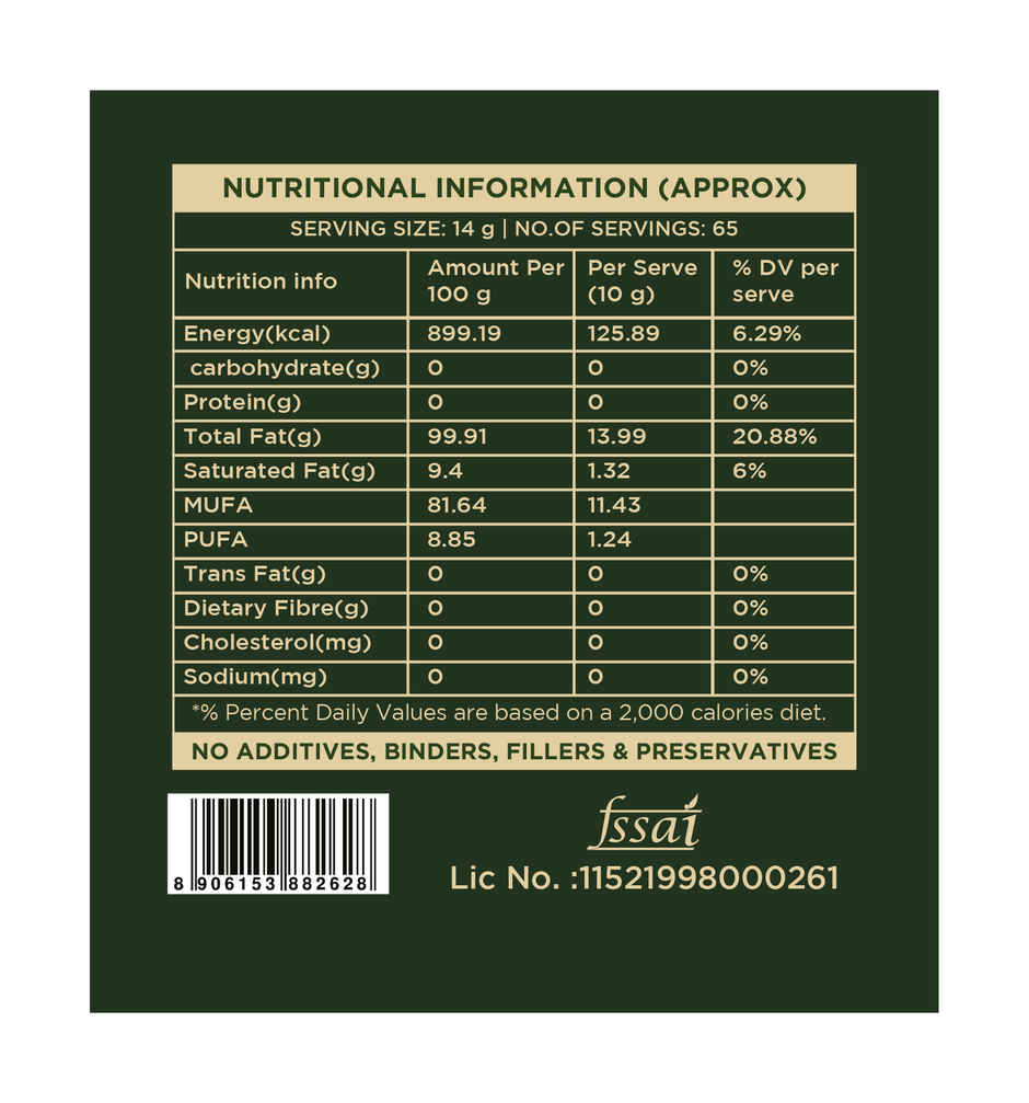 Two Brothers Groundnut (Peanut) Wood Pressed Oil Single-filtered | Tin Can