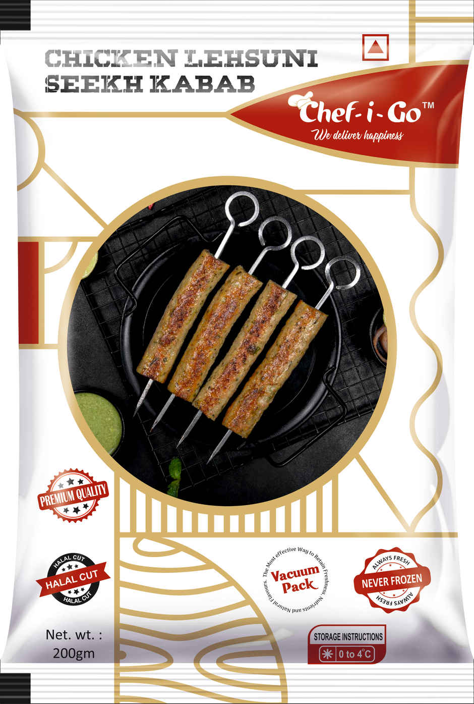 Chefigo Chicken Lehsuni Seekh Kabab