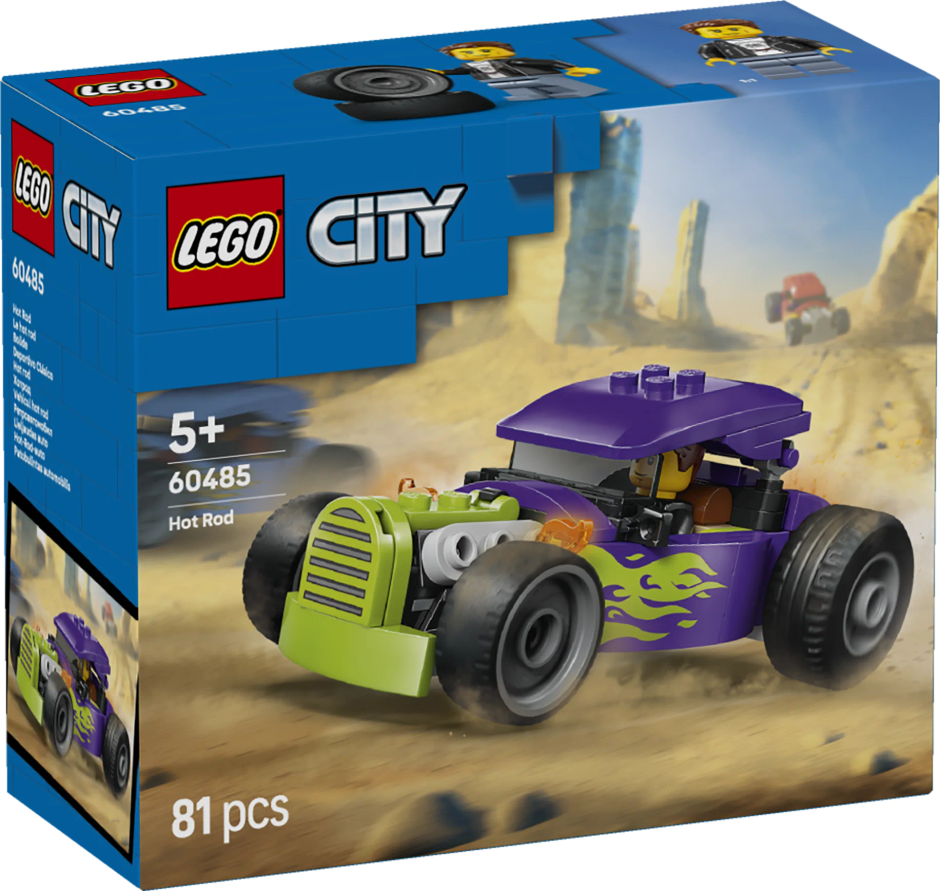 LEGO City Hot Rod Race Car Building Toy and Minifigure 60485