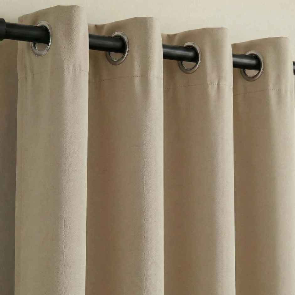 Home Sizzler Insulated Sheild Blackout Grommet Polyester Curtain 5 Feet Cream