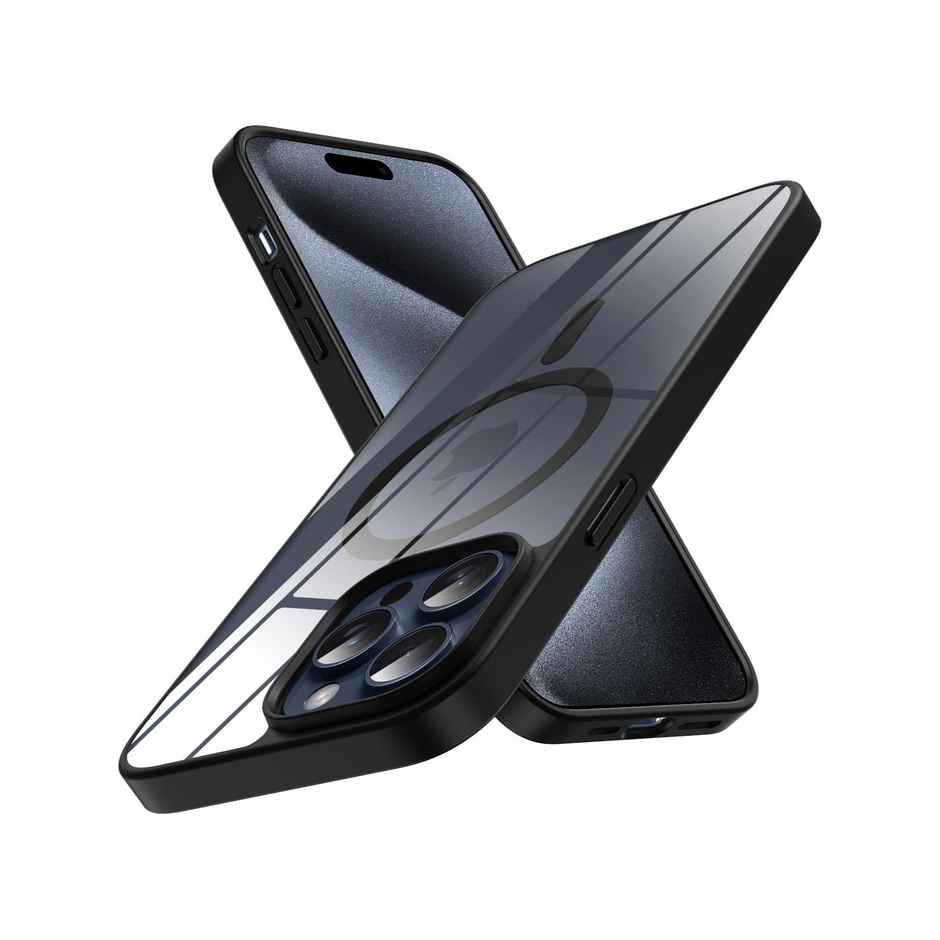 ExpressB For iPhone 15 Pro Max Case Thin Matte Anti-Scratch For Magsafe Shockproof Protect - Black