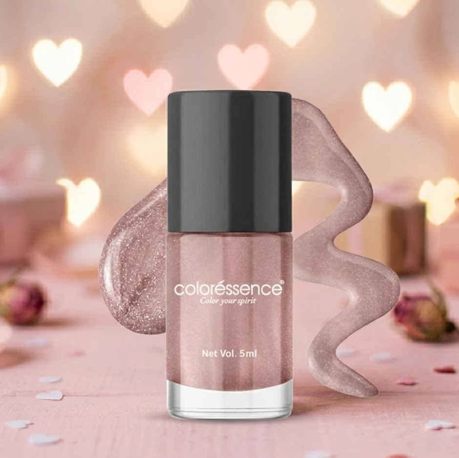 Coloressence Cute Coats Long Lasting Nail Paint, Chip Resistant, Quick Dry, 1 Swipe  | Copper Shine
